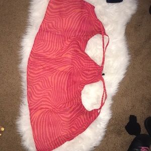 Cute pink striped button up tank top